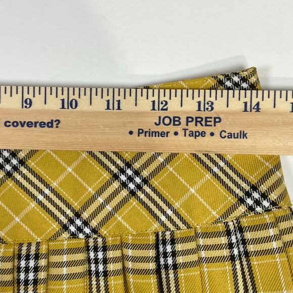 Steve Madden Plaid Pleated Mini Skirt Size 0 - Picture 6 of 9